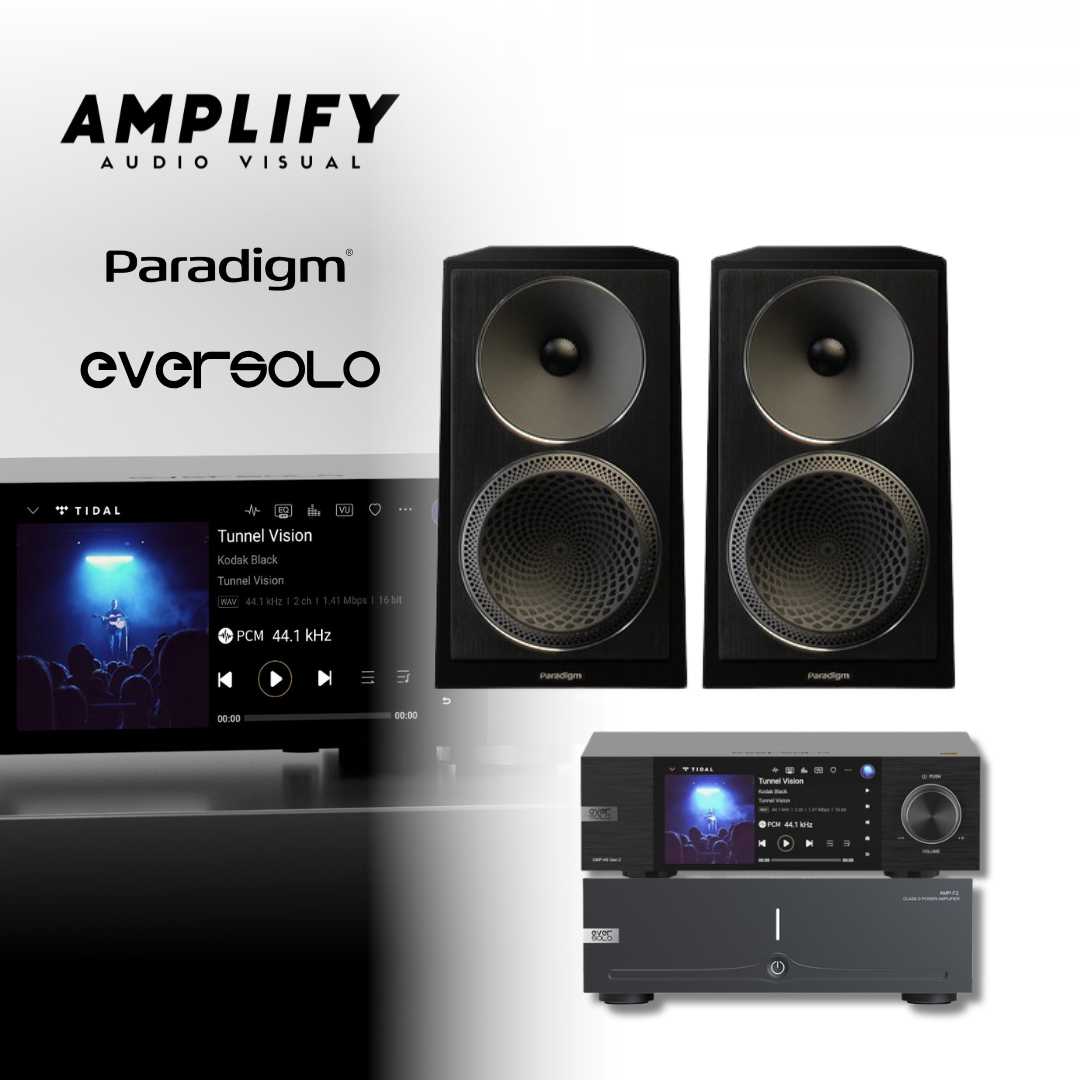 Paradigm Founder 40B Bookshelf Speakers + Eversolo Streamer and Amplifier Bundle