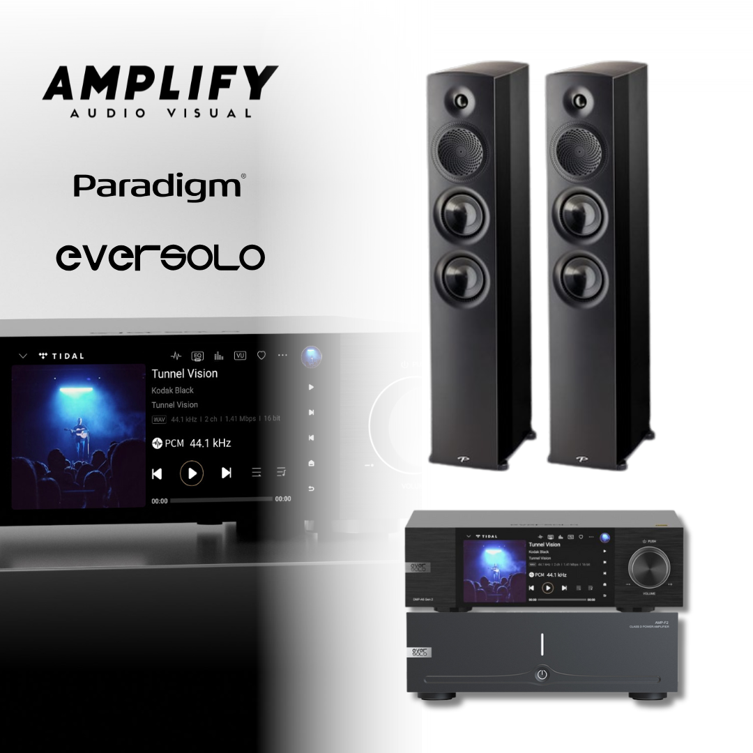 Paradigm Premier 700F Floorstanding Speakers + Eversolo Streamer and Amplifier Bundle