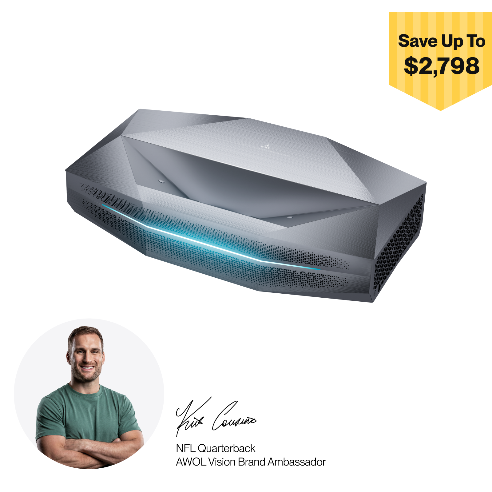 AWOL Vision Aetherion Max 4K RGB Laser UST Projector