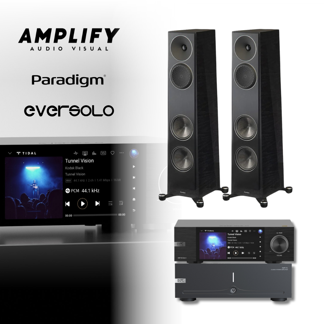 Paradigm Founder 80F Floorstanding Speakers + Eversolo Streamer and Amplifier Bundle
