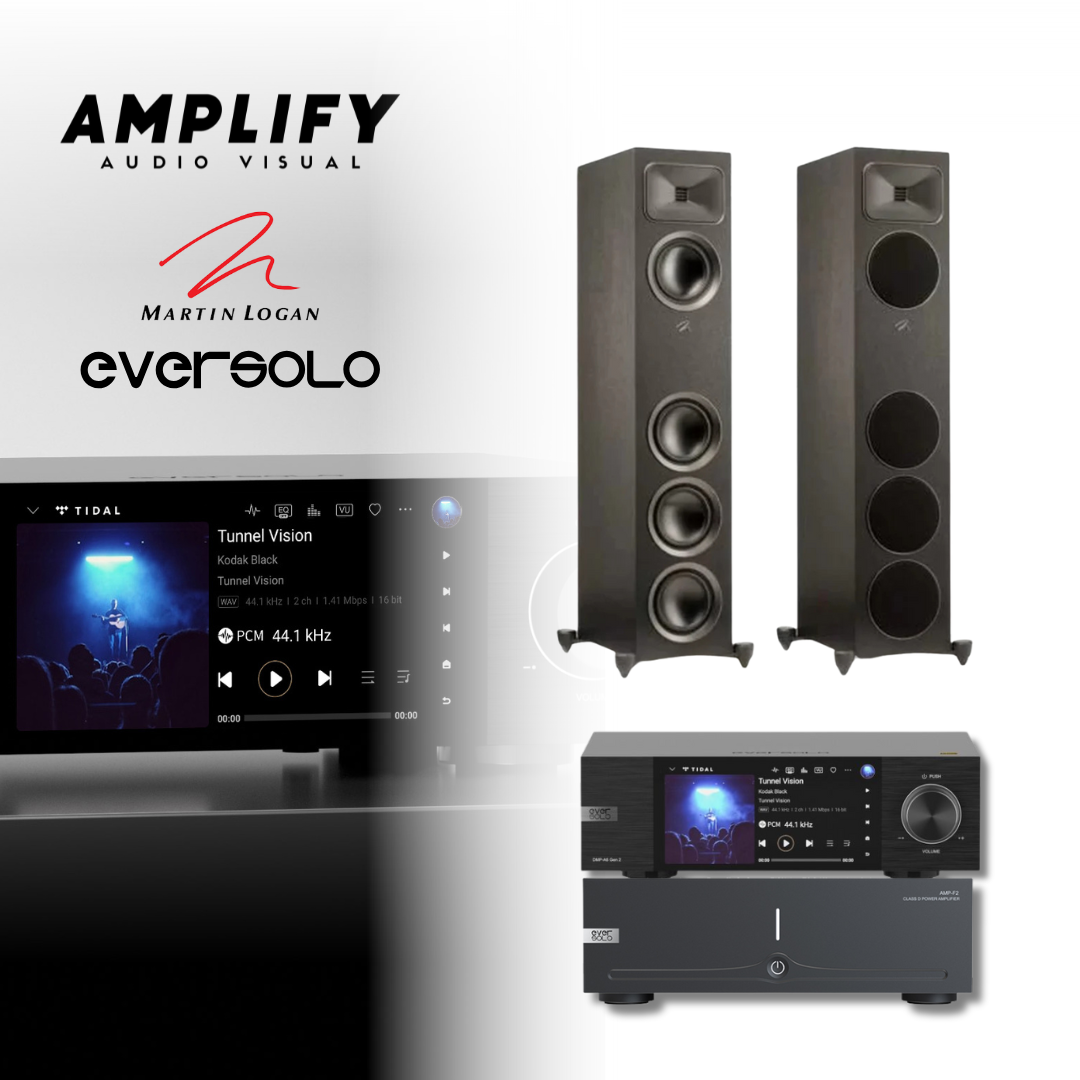 Martin Logan Foundation F1 Floorstanding Speakers + Eversolo Streamer and Amplifier Bundle (draft)