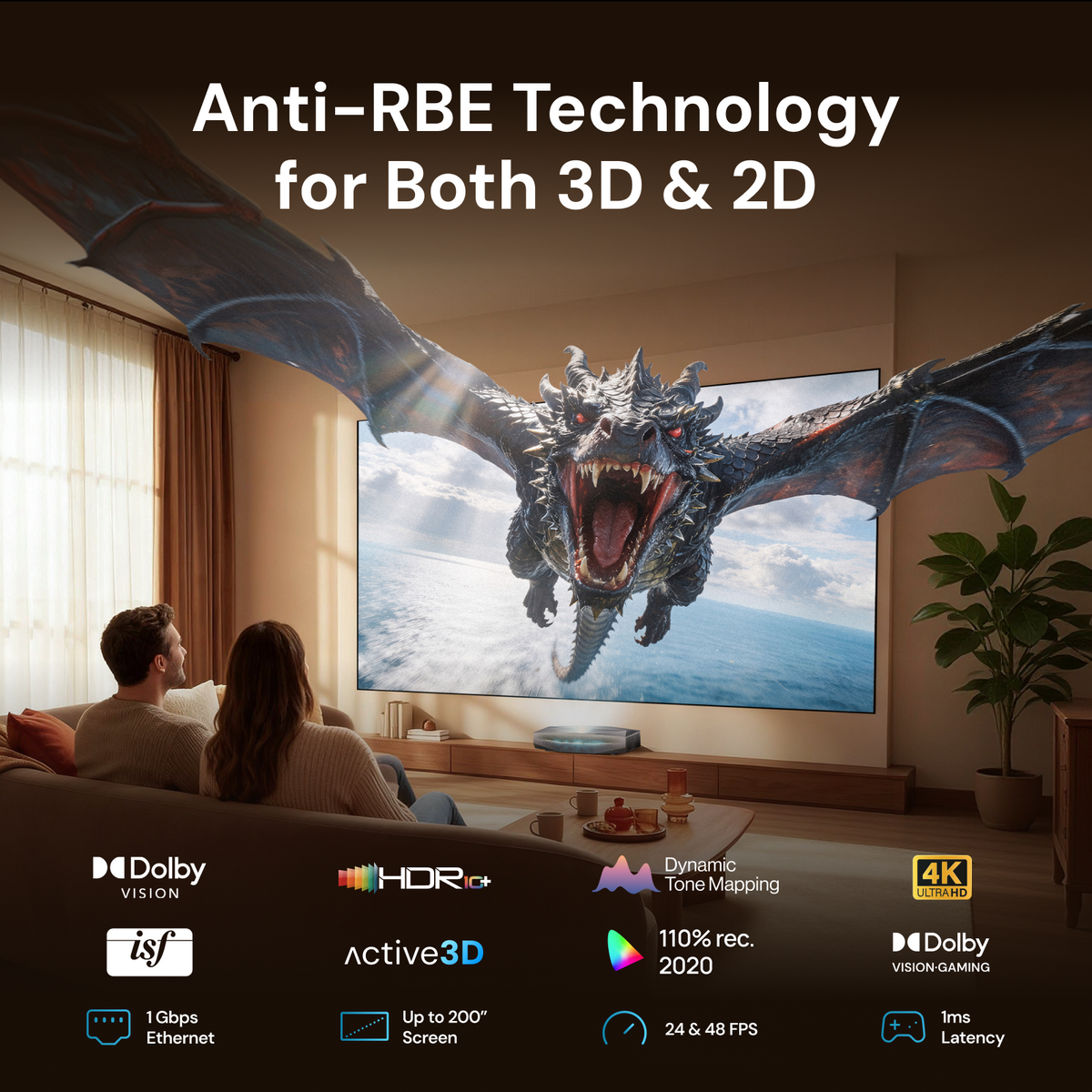 AWOL Aetherion Pro 4K RGB Laser UST Projector