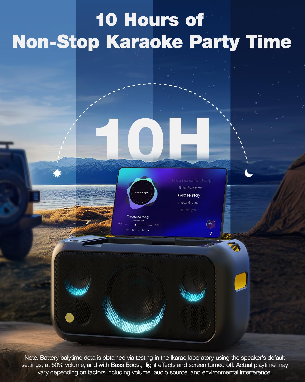iKarao Break X1 Portable Karaoke Machine Black