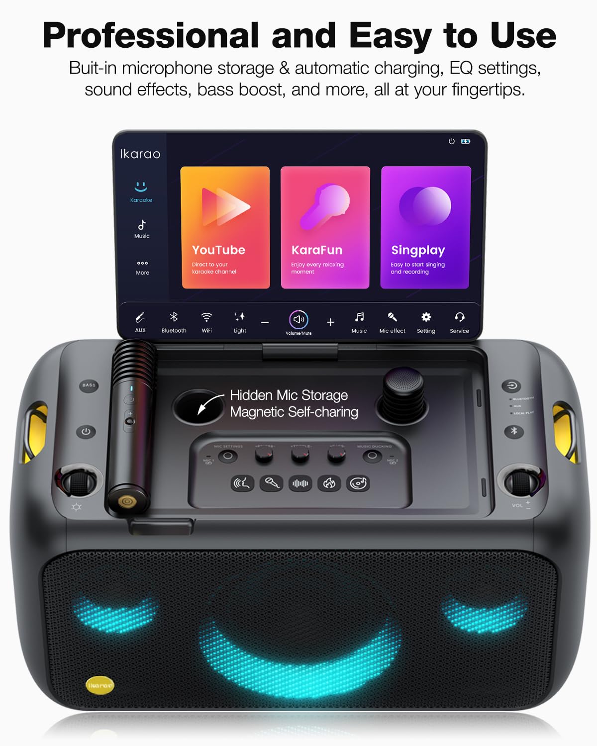 iKarao Break X1 Portable Karaoke Machine Black