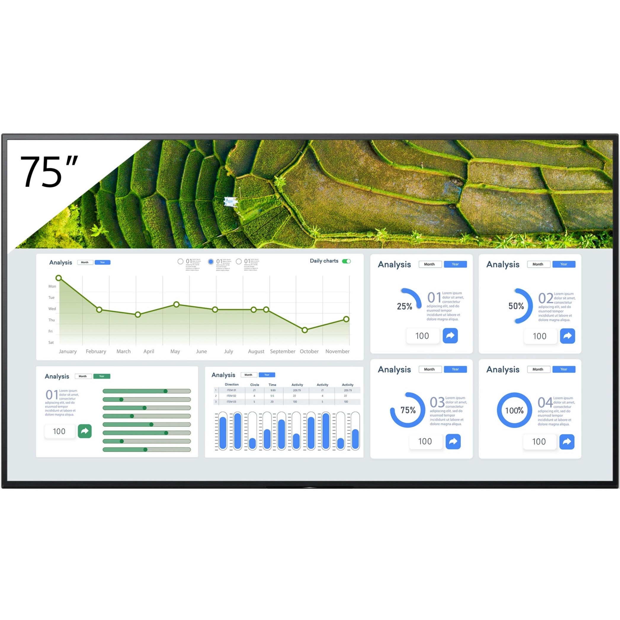 Sony FW-75BZ30L BRAVIA Pro 75" 4K HDR Professional Display - front view