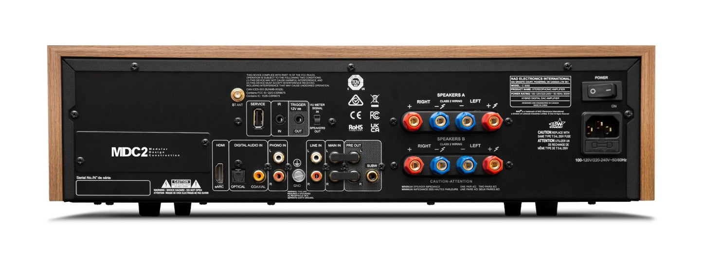 NAD C 3050 Stereophonic Amplifier (rear)