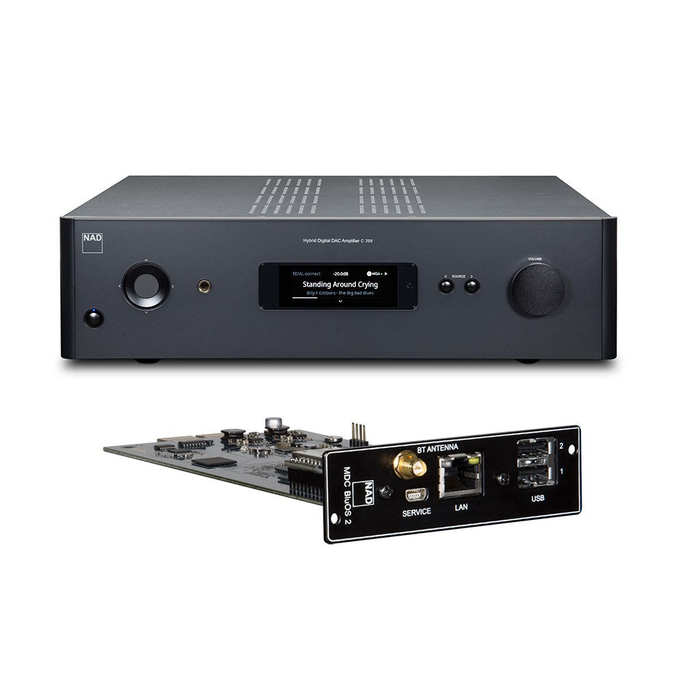 NAD C 399 Hybrid Digital DAC Amplifier with BluOS built in for wireless streaming
