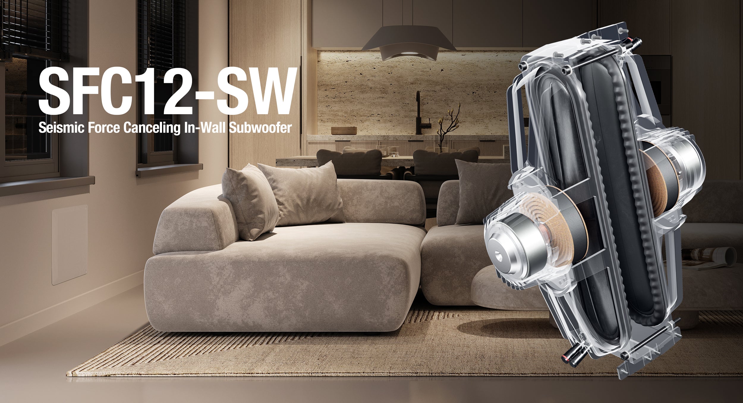 Paradigm SFC12-SW Seismic Force Cancelling In-Wall Subwoofer