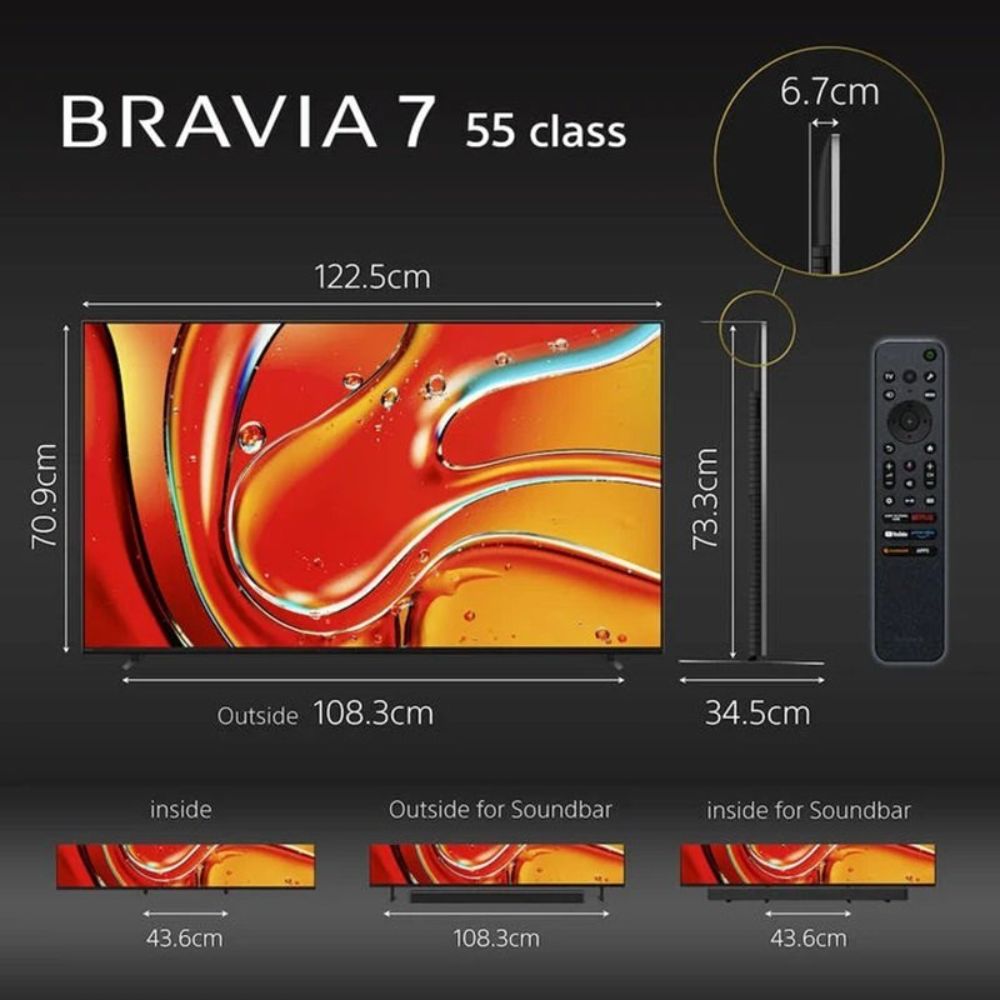 Sony BRAVIA 7 55" XR Mini LED 4K Google TV FWD55XR70 Ex-Demo