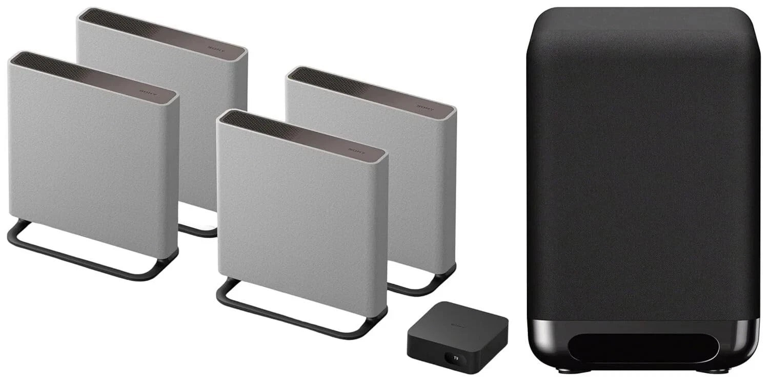 Sony Wireless Surround HTA9M2 Bravia Theatre Quad Flagship System with SA-SW5 Wireless Subwoofer