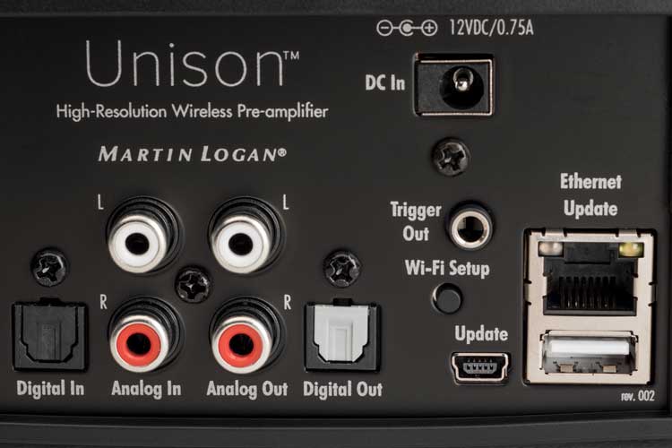 Martin Logan Unison rear panel